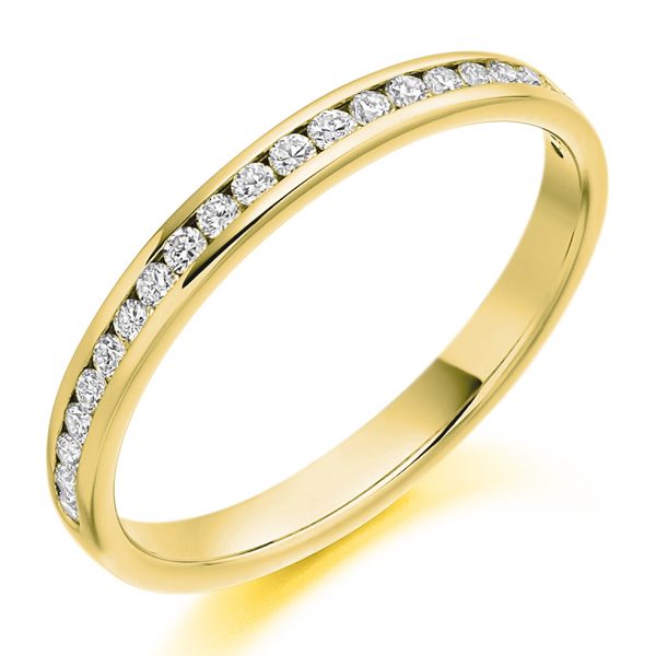 9 carat yellow gold diamond eternity ring