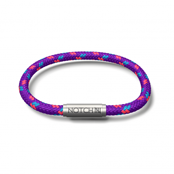 Notch popping purple cord bracelet