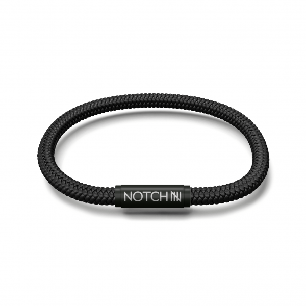 Notch black cord bracelet