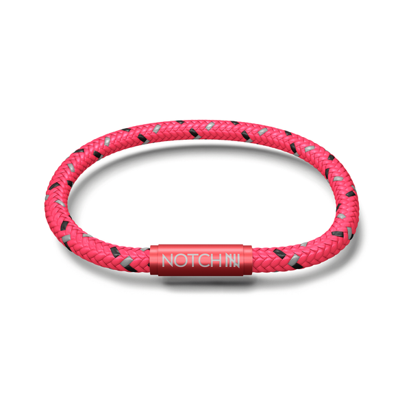 Notch pink cord bracelet