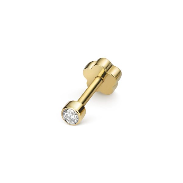 18 carat gold diamond cartilage stud