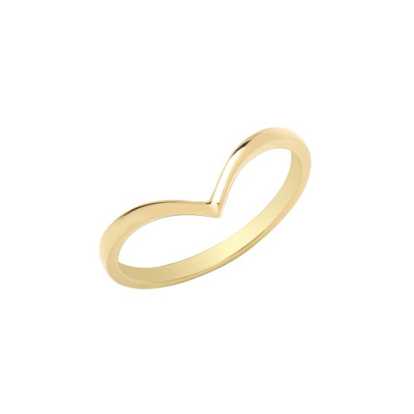 9 carat yellow gold wishbone ring