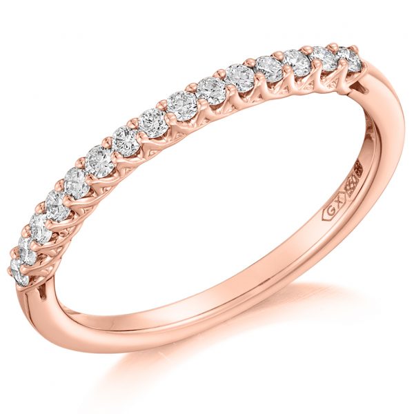 9 carat rose gold diamond eternity ring