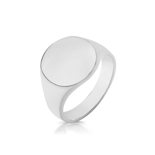 silver signet ring round