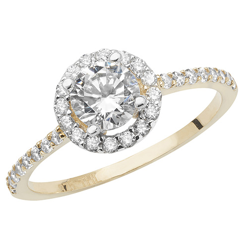 9CT GOLD CZ RING
