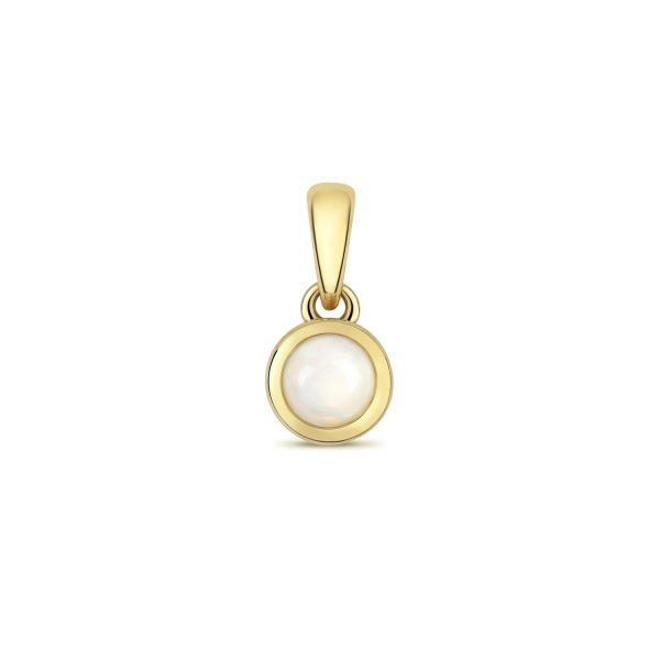 9 carat yellow gold opal pendant