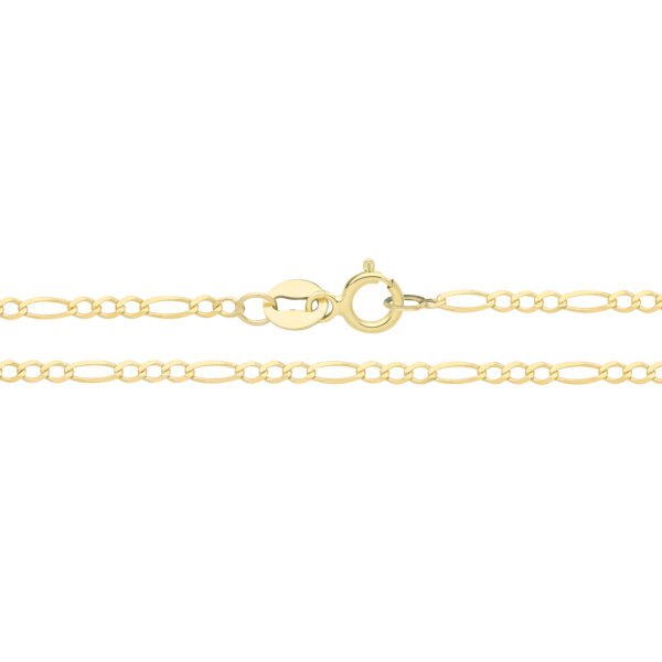 9 carat gold figaro chain anklet