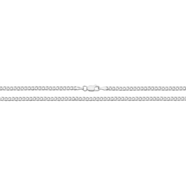 sterling silver light curb chain anklet