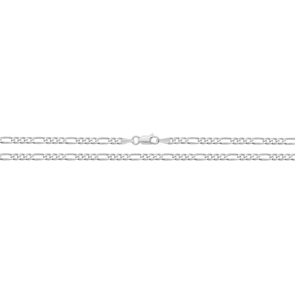 sterling silver light figaro chain anklet