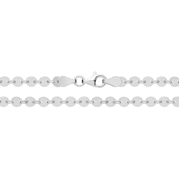 sterling silver disc chain anklet