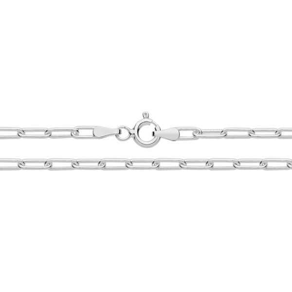 sterling silver paperclip anklet