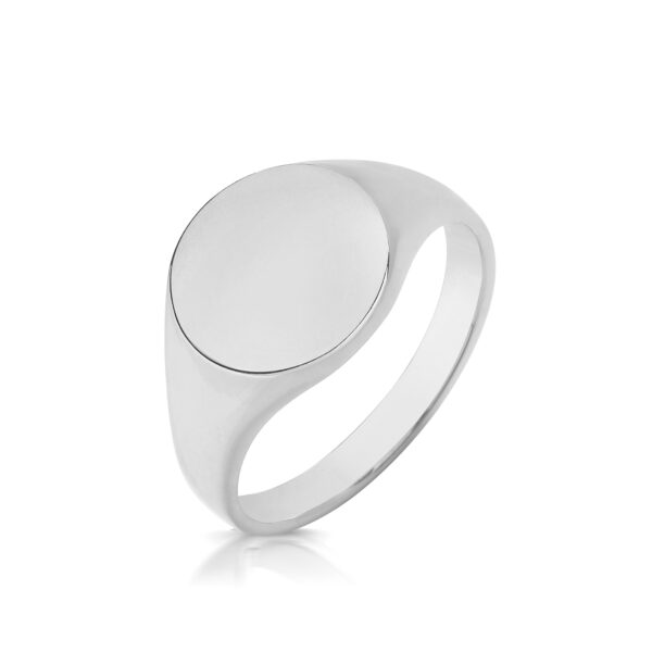 sterling silver round signet ring