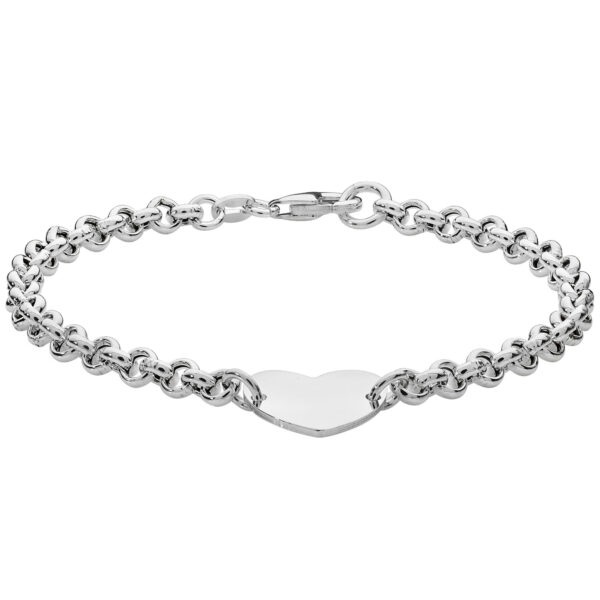 Sterling silver heart design bracelet