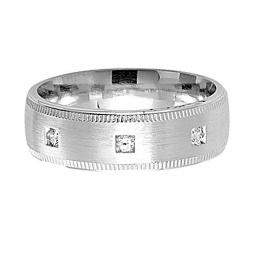 silver satin 7mm wedding ring