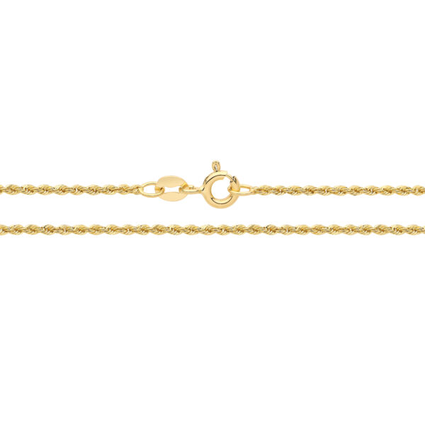 9 carat yellow gold rope anklet