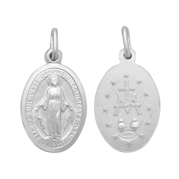 silver madonna pendant